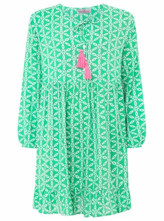 Zwillingsherz Sommerkleid ZWILLINGSHERZ Stargazing, Damen, Gr. L/XL (L/XL), N-Gr, gr&uuml;n (mittelgr&uuml;n), Obermaterial: 100% Viskose, gemustert, Rundhals, Kleider Sommer