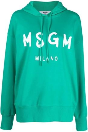 Msgm Mujer, Sudaderas, Verde, Talla: M