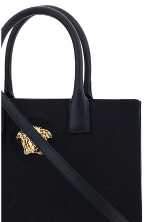 Versace Womens Shoulder Bag Cotton Black-Gold Black/gold