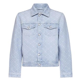Casablanca Monogram Denim Jacket - Heren - Spijkerjassen - Blauw - 2XL - Denim - Jassen