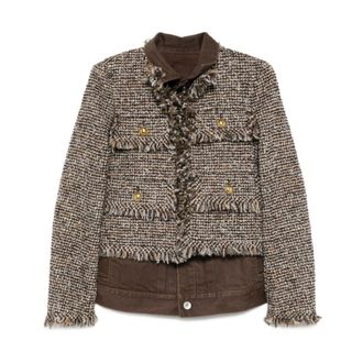 sacai Light Jackets - female - Sacai - Light Jackets - Brown - M - Jackets