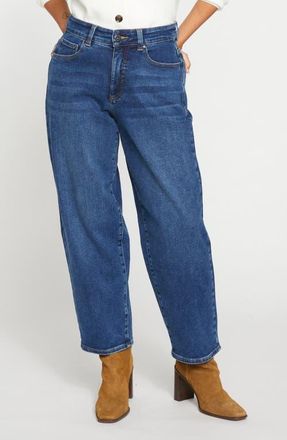 Universal Standard Lou High Waist Barrel Leg Jeans in Union City Blue at Nordstrom, Size 12W