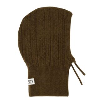 Maison Margiela Wool Blend Hood - Dames - Hoeden - Bruin - M - Wol - Accessoires