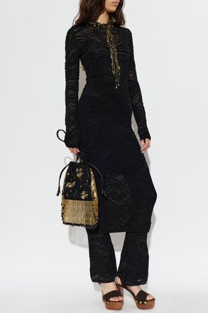 Etro Dress With Long Sleeves, Womens, Black