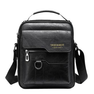 Generic Man Bags for Men Mens Shoulder Bag PU Leather Messenger Bag Pack Business Satchel Side Bag Casual Handbag for Men Working Shopping School Daily Use (C