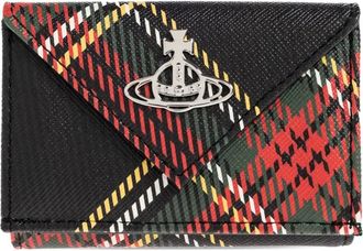 Vivienne Westwood orb-embellished plaid wallet - Nero