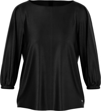 Marc Cain Satijnen Blouse - Dames - Blouses - Zwart - S - Satijn - Overhemden