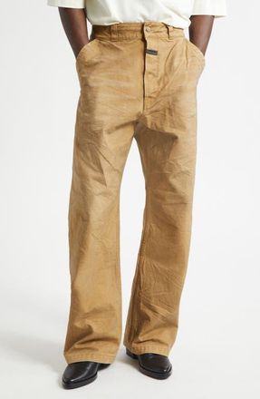 Fear of God Relaxed Straight Leg Cotton Canvas Utility Pants in Washed Canyon Washed Canyon at Nordstrom, Size 31