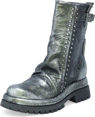 A.S.98 Duke Stud Trim Boot in Metallic Silver at Nordstrom, Size 10.5-11Us