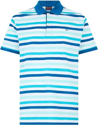 Paul & Shark Polo Shirt Strepen - Heren - Polos - Blauw - L - Katoen - Tops