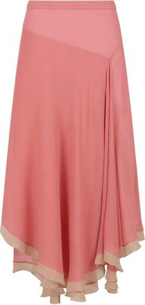 Marni Gonna Midi Fluida In Creponne Di Seta-Donna