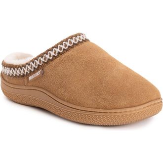 Muk Luks Jordi Genuine Suede Clog Slipper in Walnut at Nordstrom, Size Small