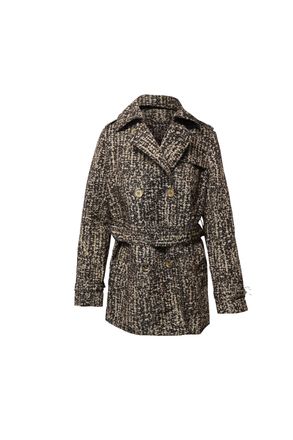 Michael Kors Geprinte Trenchcoat in Bruin Polyester