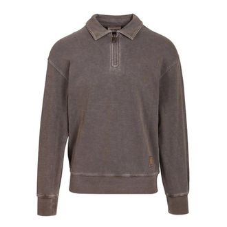 Carhartt Work in Progress Carhartt Wip, Sweatshirts, male, Brown, Size: M Half Zip Sweatshirt