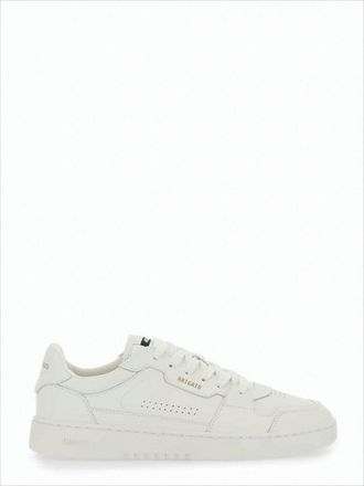 Axel Arigato Minimalist White Leather Low-Top Sneakers With Perforated Detailing