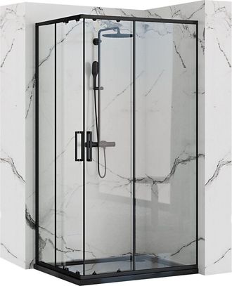 Rea Rea - Mampara De Ducha Punto Black 80x100