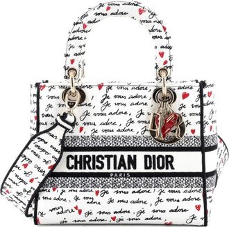 Dior Lady D-Lite Bag Embroidered Canvas Medium satchel - Multicolore