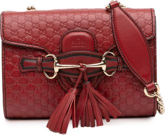 Gucci Pre-owned Womens Signoria Crossbody Tassel Bag - Dark Red Leather - One Size