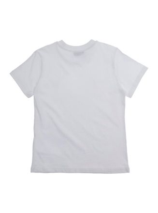 Moschino Girls Crew Neck T-Shirt, White Cotton T-Shirts And Polos