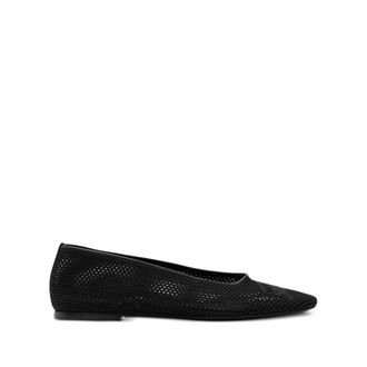 Burberry Schoenen, Dames, Zwart, 36 EU, Polyester, Ballerinas met Mesh Detail