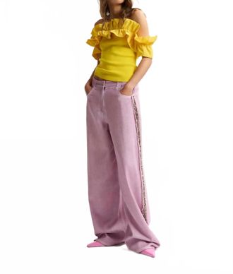 Essentiel Jeeper Studded Pants In Lilac
