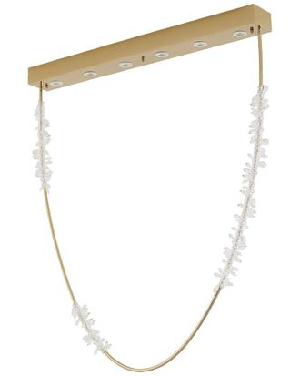 Bethel International Stainless Steel Led Chandelier With Crystals