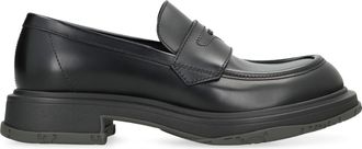 Gucci Mens Leather Loafers, Black Calf Skin