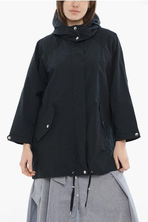 Woolrich Solid-Color Windbreaker With Removable Hood size Xl