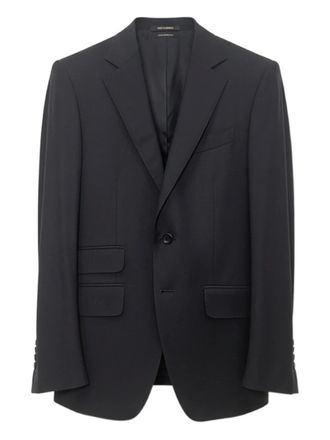 Tom Ford single-breasted wool suit - men - Wool - 46R - Black