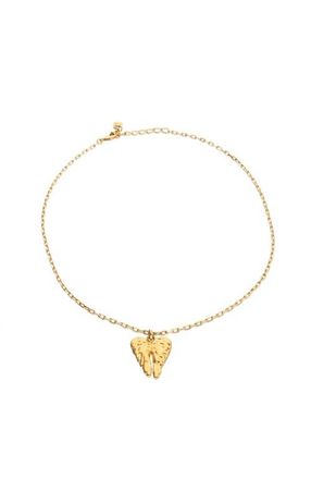 UNOde50 Short 18K Gold-Plated Necklace with Wing Detail at Nordstrom