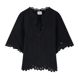 Isabel Marant Blouses, female, Black, Size: XS V-neck Top