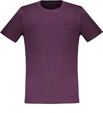 Harmont & Blaine Mens Crew Neck Tee Solid Purple Cotton - Size Small
