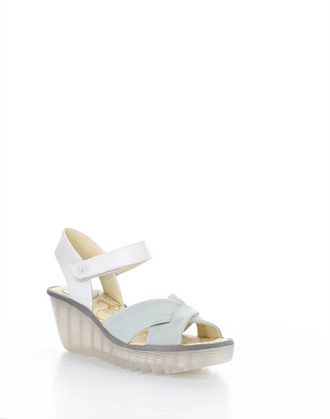 FLY London Womens Yorg Sandal In Sky Blue/white