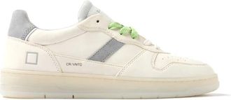 D.A.T.E. D.a.t.e., Schoenen, Heren, Wit, 45 EU, Katoen, Court 2.0 Vintage Calf