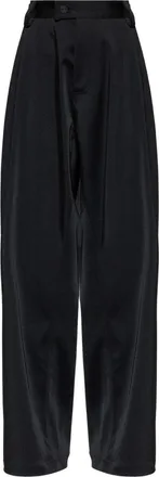 The Mannei Pantalones Anchos de Sat&eacute;n - Trousers - Mujer - Negro - XS