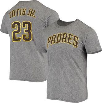 Majestic Threads Mens Majestic Threads Fernando Tatis Jr. Heathered Gray San Diego Padres Name & Number Tri-Blend T-Shirt at Nordstrom, Size Xx-Large
