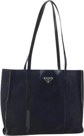 Prada Pre-owned Tote Bags, female, Blue, Size: ONE SIZE Pre-owned Vintage Tote Bag