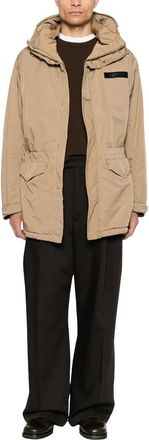 Aspesi Ongevoerde Parkajas - Heren - Parka Jassen - Beige - S - Nylon - Jassen