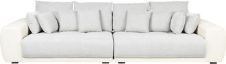 Beliani Beliani - Large xl Oversize Living Room 4 Seater Sofa Upholstered Fabric Grey Beige Torpo