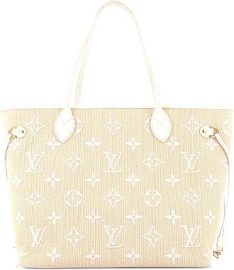Louis Vuitton Neverfull NM Monogram Giant Embroidered Cotton MM tote bag - Toni neutri