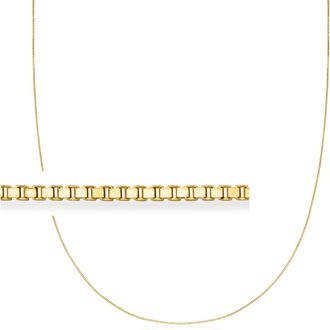 Canaria Canaria 0.6mm 10kt Yellow Gold Box-Chain Necklace