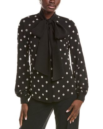 Oscar De La Renta Oscar De La Renta Silk-Blend Blouse