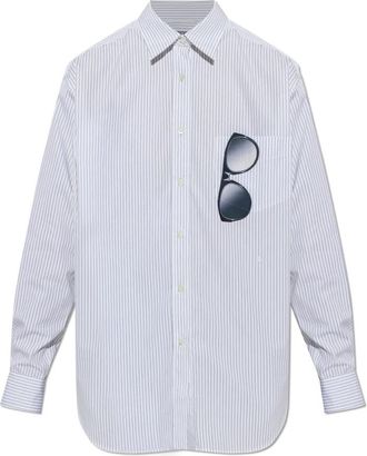 Moschino Pocket Shirt - Dames - Overhemden - Wit - M - Katoen - Overhemden