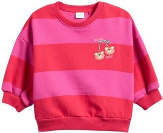 Next Kids Embroidered Stripe Cotton Blend Sweatshirt in Multi Pink at Nordstrom, Size 12-18M