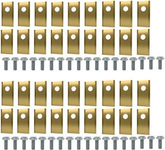 OEM Cuchillas De Repuesto De Acero Inoxidable Para Cortac&eacute;sped, Paquete De 36 Cuchillas De Un Solo Orificio, Color Dorado