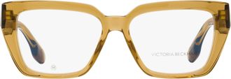 Victoria Beckham VB2648 Angular Rectangle Frame Eyeglasses - Brown