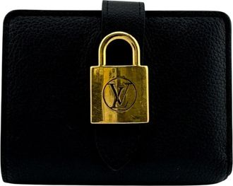 Louis Vuitton Black Leather Wallet (Bi-Fold) (Pre-Owned)