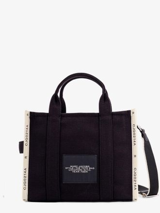 Marc Jacobs Womens Tote Bag Canvas Black Cotton Shoulder