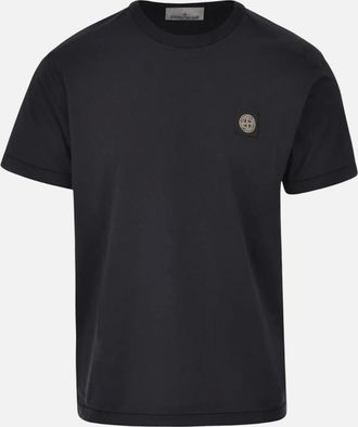 Stone Island Mens Stone Island Compass Patch Logo Navy T-shirt - Size: 36