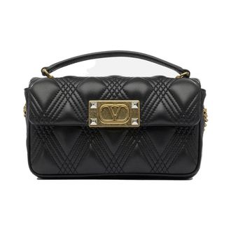 Valentino Garavani Quilted Top Handle Bag - female - Valentino Garavani - Handbags - Black - ONE SIZE - Bags